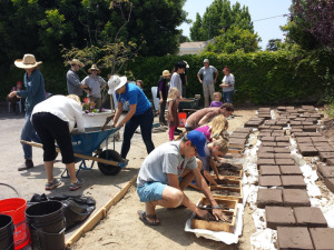 Adobe Brick-Making at the Community Garden at Holy Nativity, May 2015