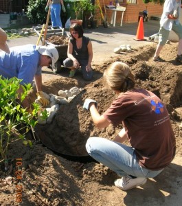 rainwater harvesting pits