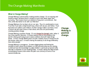 ChangeMaking Manifesto