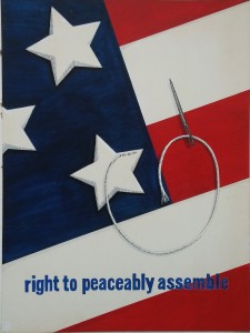 Right to peaceably assemble by Joanne Vana Poyourow 1979